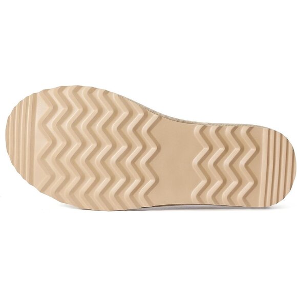 👑Women's Mini Boots Sand Suede Fuzzy Slippers Slip-On Winter Warm House Shoes - Picture 6 of 7